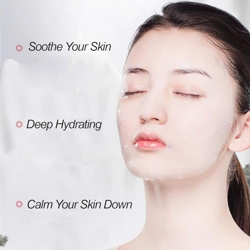 NEW Fan Beauty Secret Seagrape Deep Hydrating Water Facial Gel Mask, 1 Box of 5 Sheets, Moisturizing Anti Stress Facial Sheet Mask