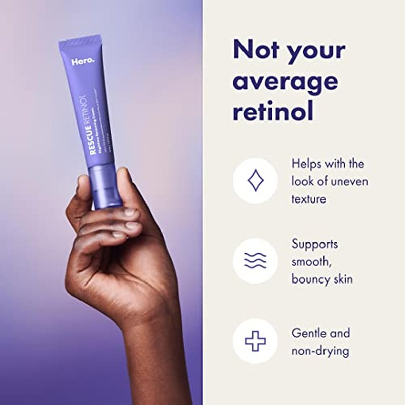 Hero Cosmetics Mighty Patch¢â Surface Patch and Rescue Retinol Nighttime Renewing Cream Bundle
