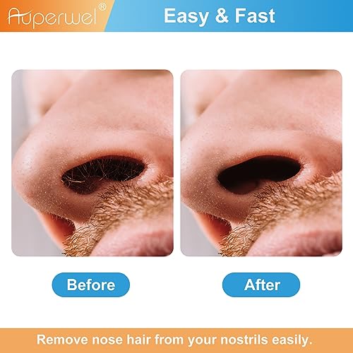 Nostril Waxing Kit, 100g Wax, 20 White Stick Applicator, 15 Mustache Guards, 10pcs Paper Cup for Men Women, Safe Easy Quick Hair Removal, Instant Nose Ear Hair Solution, 15-20 Times Usage