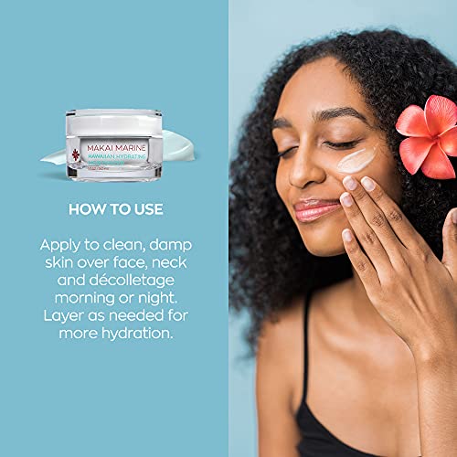 Hanalei Makai Marine Gel Face Moisturizer - Hydrating Vegan & Cruelty-Free 1.7 fl oz