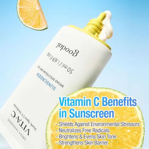 Green Tangerine Vita-C Sunscreen SPF 50 for Face - No White Cast, Broad Spectrum, Daily UV Defense, 50ml