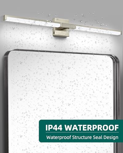 OKELI 40 Inch Dimmable Bathroom Vanity Light Fixture - Brushed Nickel Variation