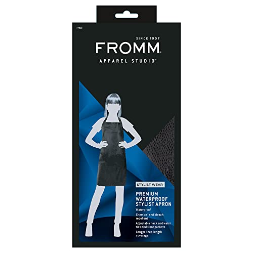 Fromm Apparel Studio Waterproof Hair Stylist Apron Black Embossed Pattern