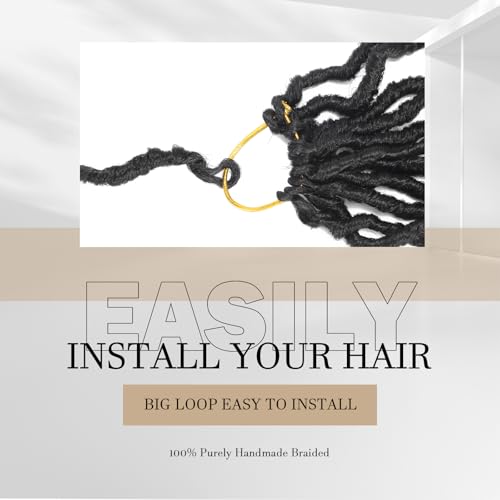 DACAI XIU 24 Inch Faux Locs Crochet Hair Pre-Looped 1B/99J/530# Pack of 7