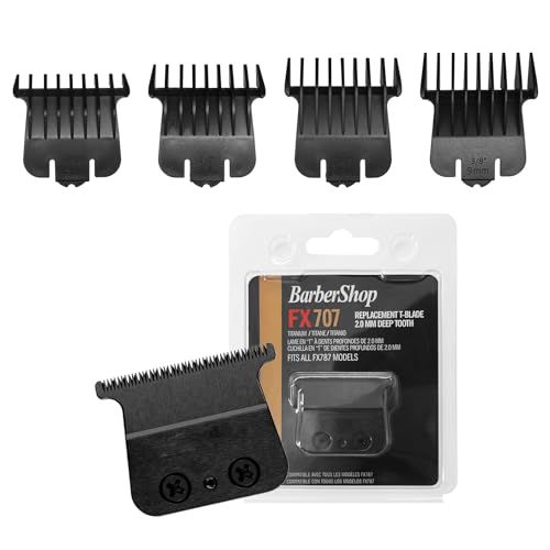 Replacement Blade Set for BaBylissPRO FX787 & FX726 Trimmers - 2 Pack with 4 Guards