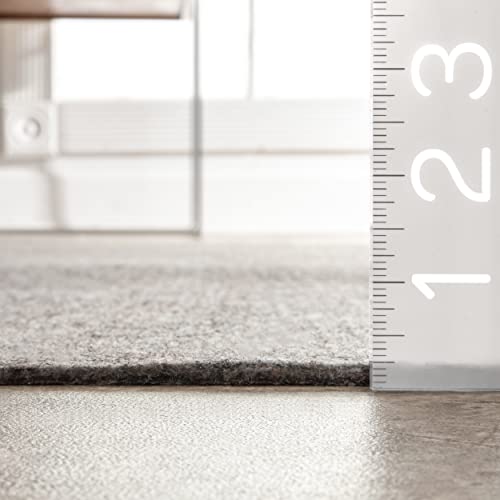 Grey 8' x 10' Eco-Friendly Felt Rug Pad - Non-Slip Floor Protector