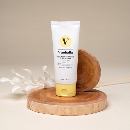 V¡¯anhalla Ceramide Moisturizing Serum in Cream 2.70fl.oz. | Vegan, Deep moisturizing, Nourishing, Glow skin. Daily facial moisturizer with Ceramide NP, 3 types of Hyaluronic acids, Panthenol