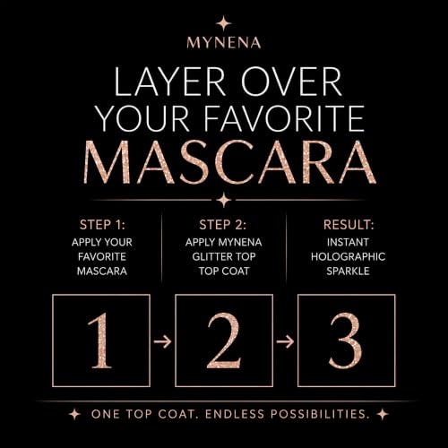 Glitter Mascara Top Coat with Thin Wand - Quick Dry & Smudge-Proof