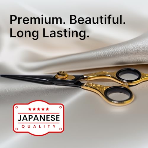 Hair & Beard Cutting Scissors - 7.5 Inch Japanese Steel Shears - Gold Dial Variation