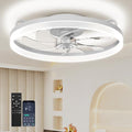 Amceiling 20-Inch White Ceiling Fan with Lights - Easy Install Bedroom Fan