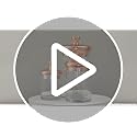Glass Apothecary Cookie Jar Set with Copper Lids - Clear / Copper - Kitchen & Bathroom Storage