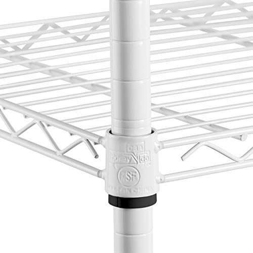 Honey-Can-Do 5-Tier Adjustable Shelving Unit, 250 lb per Shelf, White, 24 x 18 x 72 in