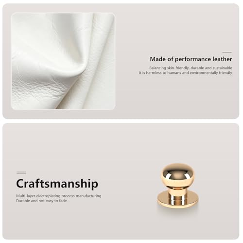 Makeup Organizer,Leather Skin Organizer with 1 Drawer&Tray,Luxury Beige White Makeup Storage for Perfume,Bedroom,Bathroom,Gifts for Women,Womens Gifts (White, 1-Drawer)