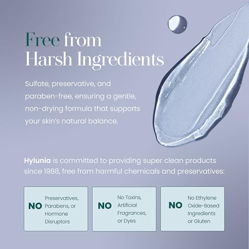 Hylunia Facial Cleansing Gel with Hyaluronic Acid 5.1oz - Gentle Hydrating Face Wash for Sensitive & Acne-Prone Skin