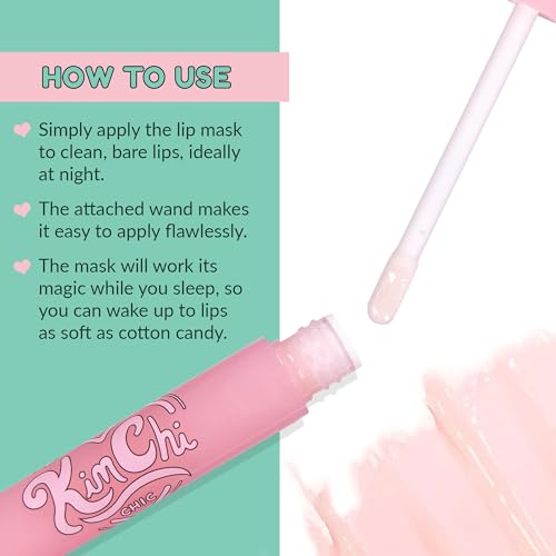 KimChiChic Beauty Candy Lips Hydrating Lip Mask, Lip Balm for Moisturizing Lip Care, Nourish and Shine for Dry Lips, Pink Sour Punch Lip Tint, 0.09 fl oz