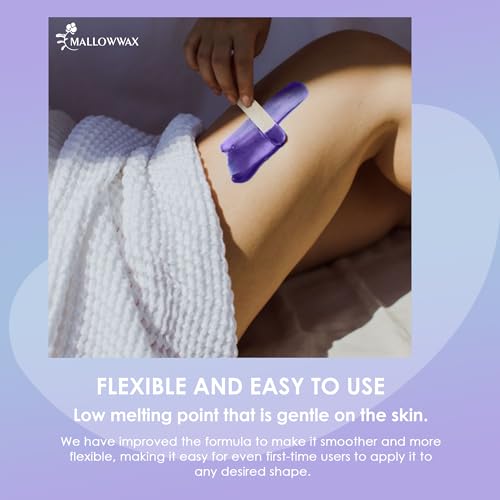 Hard Wax Beads, 2-Pack: 1lb Lavender for Coarse Hair Full Body, 1lb White for All Hair Types Face, Eyebrows, Brazilian Bikini, Legs, Underarms
