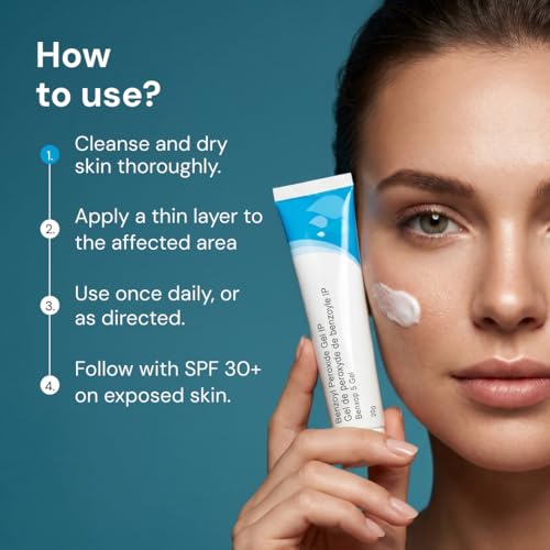 Salve Benzoyl Peroxide Gel 5% Topical Acne Treatment - 0.7 oz Pack of 4