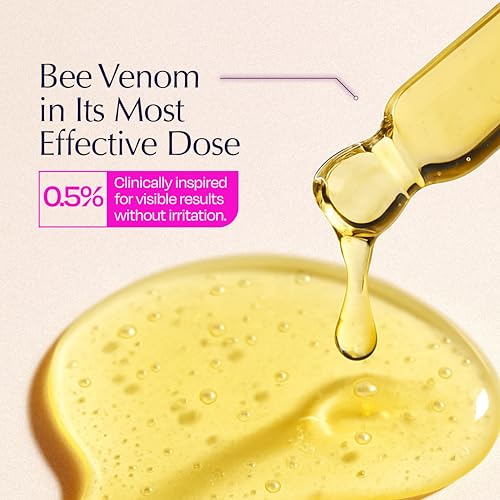 Bee Venom Face Serum with Hyaluronic Acid & Vitamin C - Hydrating Anti-Aging Treatment 1 fl oz