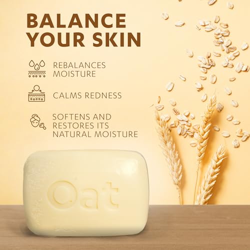 Grisi Oatmeal Bar Soap ? Gentle Daily Body &Face Cleanser with Natural Oats ? Hydrating, Soothing & Nourishing Soap for All Skin Types ? Ideal for the Whole Family ? 3.5 oz Bars, 6 - Pack