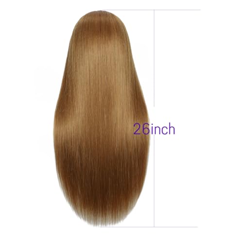 Mannequin Head 99% Human Hair for Hairstyling - Heat Resistant Manikin Head for Cosmetology Students, Professionals & Practice Exams (Blond 27#)