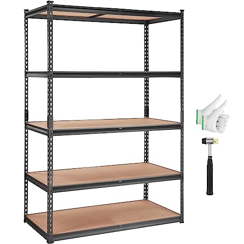 VEVOR 24x48x72 Inch Adjustable 5-Tier Heavy Duty Storage Shelving Unit with MDF Shelf Variant