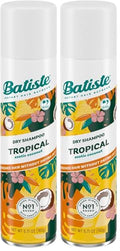 Batiste Tropical Dry Shampoo Set - 2 x 5.71 oz Waterless Hair Refresh & Volume