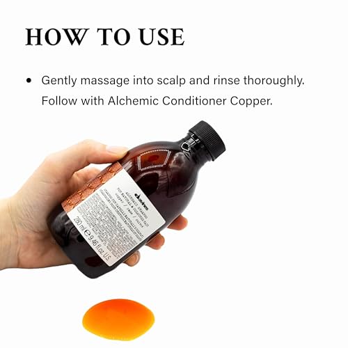 Davines Alchemic Shampoo Copper - Color-Treated Hair Safe Cleansing, 6 Vibrant Shades, 9.47 Fl Oz