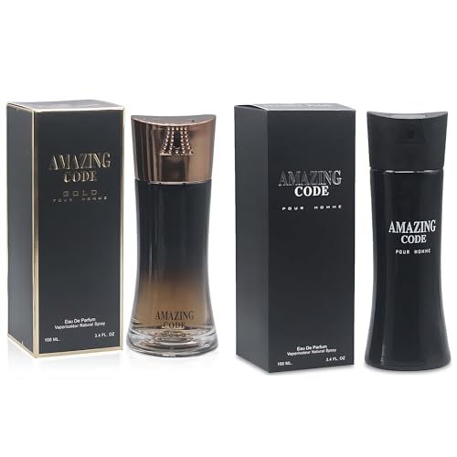 Men's Cologne Set - Amazing Code & Gold Eau De Toilette for Men