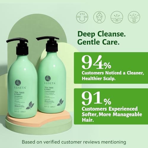 Tea Tree Mint Clarifying Shampoo & Conditioner Set - 16.8 Fl Oz Pack of 2