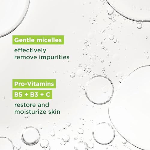 Simple Kind To Skin Micellar Water - Makeup Remover and Facial Cleanser - Face Cleanser with Pro-Vitamin B5, B3 and C - Vegan, No Perfumes - 4 pc