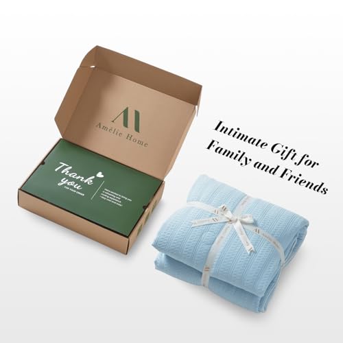 Sky Blue King Waffle Cooling Comforter for Hot Sleepers - Amélie Home