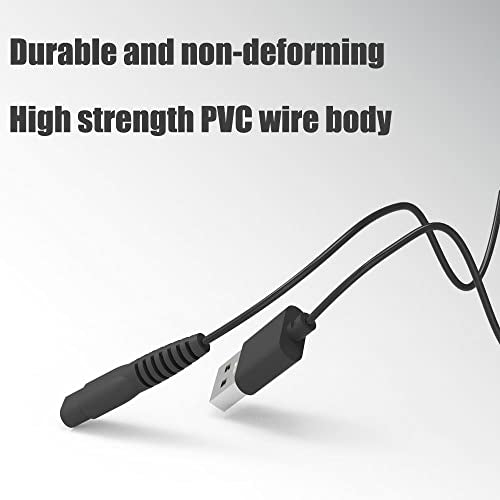 Replacement Charging Cable for SURKER Mens Hair Clippers K7S K7S-Silver K7S-Golden K9S SK-1616 5Ft Charger Cable Power Cord Black