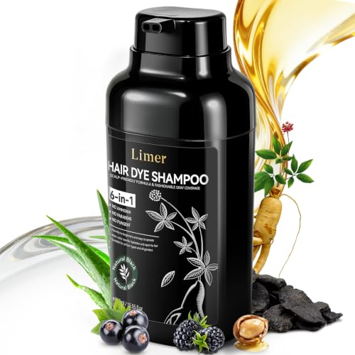 Limer Natural Black Hair Dye Shampoo 3-in-1 for Gray Hair - Variation of THIS listing