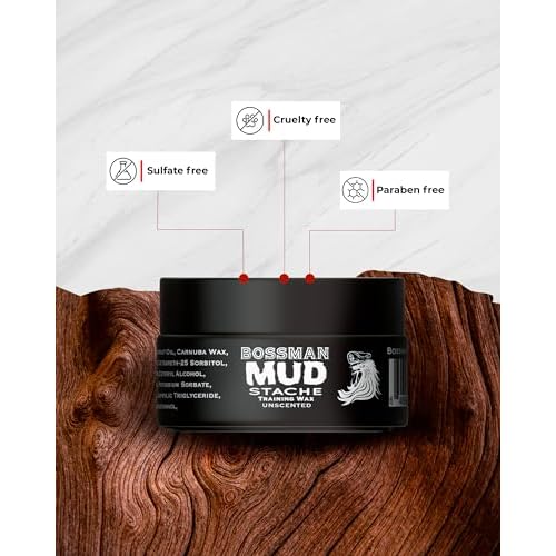 Bossman Jelly Beard Oil 4 oz + Mustache Wax for Men 1 oz Bundle | Natural, Organic, and Easy-to-Apply Styling Products ? Made in the USA