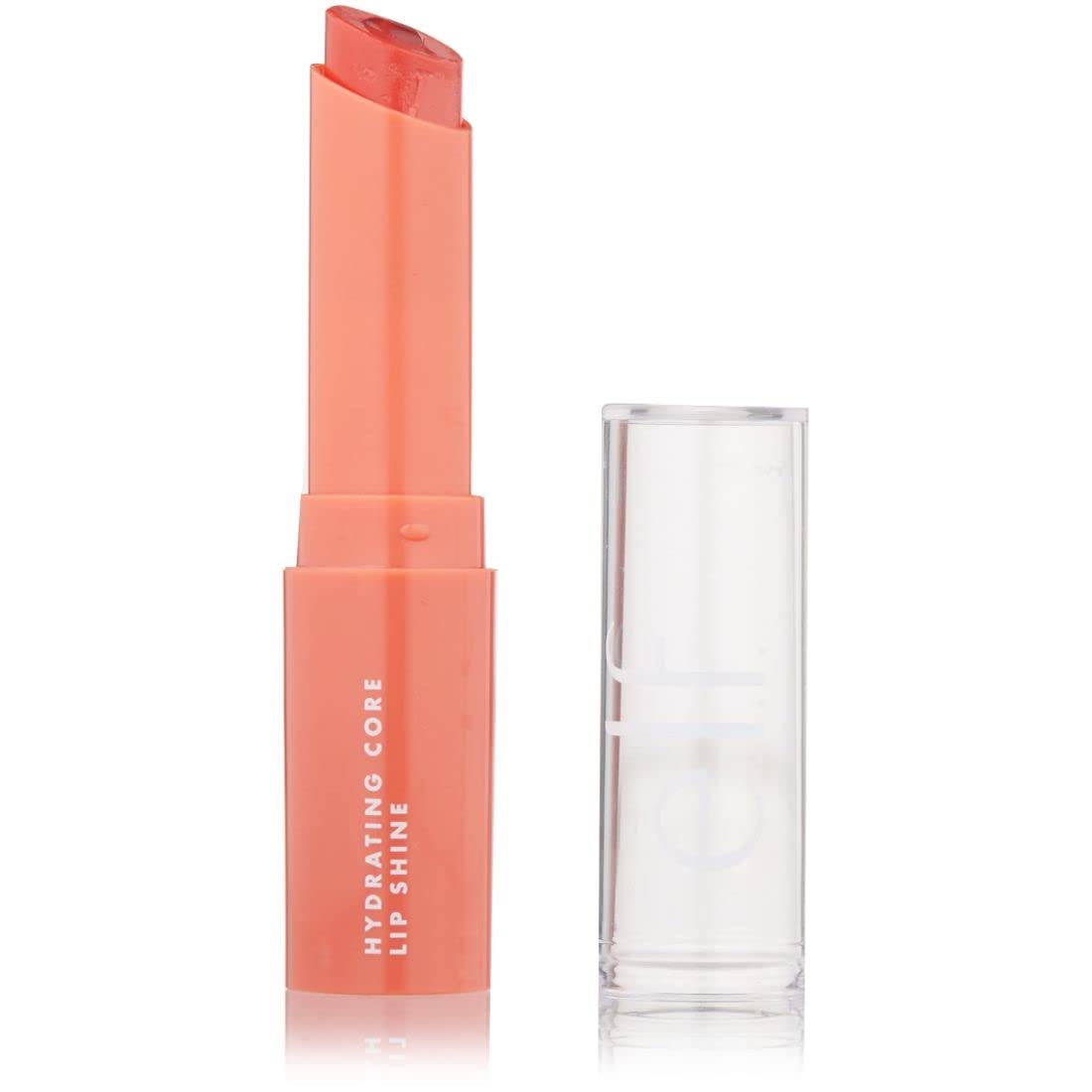 e.l.f. Hydrating Core Lip Shine, Conditioning & Nourishing Lip Balm, Sheer Color Tinted Lip Moisturizer, Cheery, 0.09 Oz