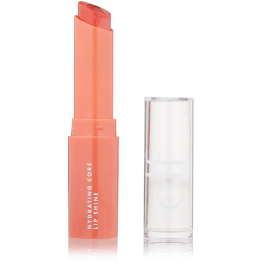 e.l.f. Hydrating Core Lip Shine, Conditioning & Nourishing Lip Balm, Sheer Color Tinted Lip Moisturizer, Cheery, 0.09 Oz