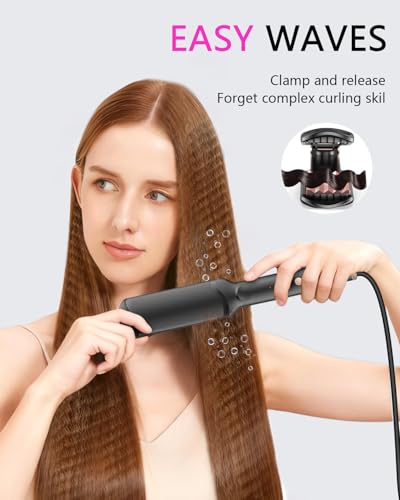 4-in-1 Hair Crimper Waver for Beach Waves & Straightening - Adjustable Temperature