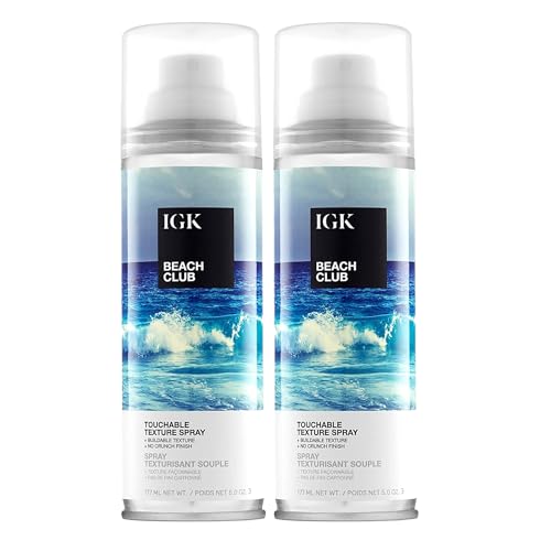IGK Beach Club Volumizing Texture Spray 2 Pack 5.0 fl oz each (Beach Waves + Instant Volume)