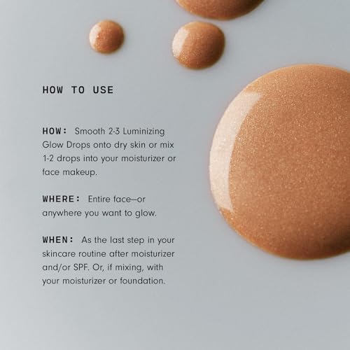 Versed Mood Lighting Luminizing Glow Drops, Sheer Bronzed - Liquid Highlight & Bronzing Drops with Illuminating Light-Reflecting Pigments - Antioxidants & Hydrating Hyaluronic Acid - Vegan (1 fl oz)