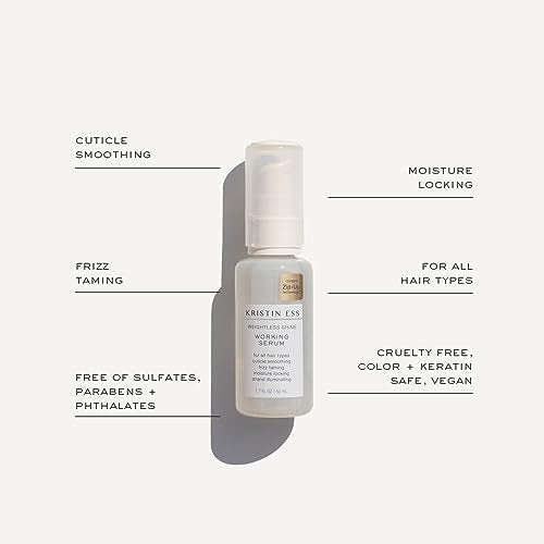 Kristin Ess Hydrating Styling Bundle with Leave-In Conditioner & Serum - 10.15 Fl Oz