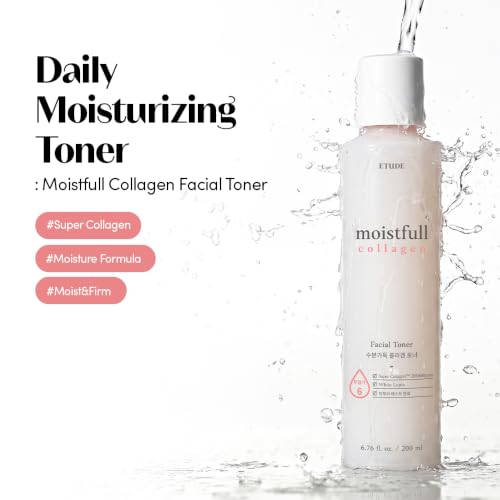 ETUDE Moistfull Collagen Skincare Set of 5 - Hydrating Toner, Emulsion & Cream