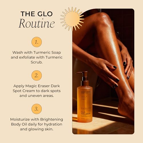 Melanin Brightening Body Oil with Vitamin C & Turmeric – Hydrating Skin Treatment