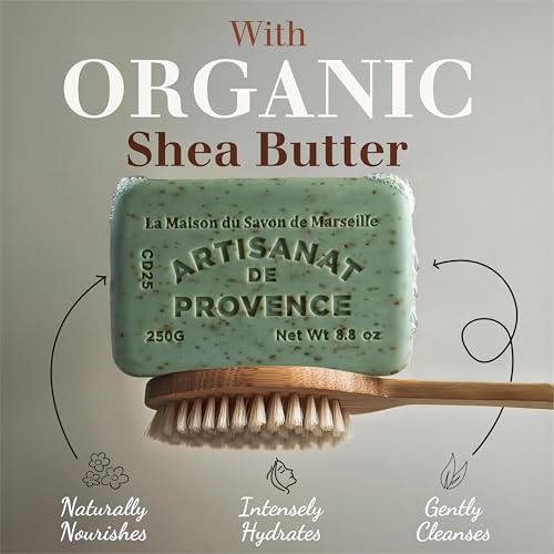 Lavender Exfoliating Bar Soap - French Milled Hand & Body Soap, 3 Pack
