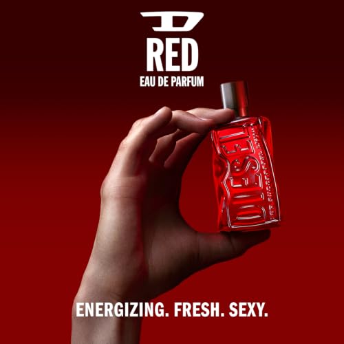 Diesel D Red Eau de Parfum - Aromatic Fougère Mens Cologne 1.7 Fl Oz