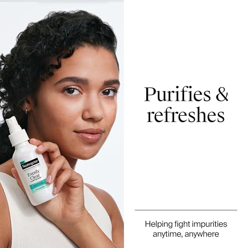 Neutrogena Evenly Clear Clarifying Hypochlorous Acid Spray, Purifying Face & Body Mist Helps Refresh Acne-Prone Skin While Fighting Impurities Anytime, Anywhere, 4 fl. oz