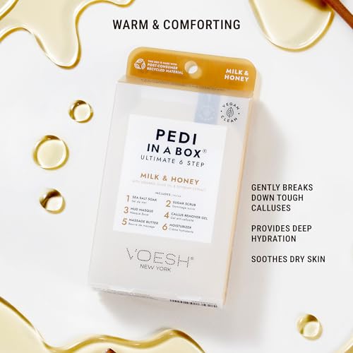 VOESH Pedi in a Box Ultimate 6-Step Spa Pedicure Kit 3 Pack - DIY Foot Care