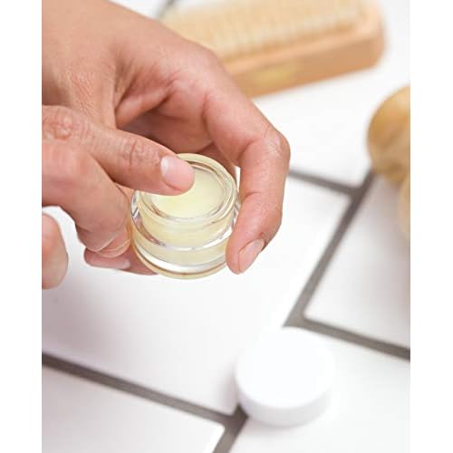 Clear Glass 0.25 oz Thick Wall Balm Jars with White Foam Lined Smooth Lids (24 pack)