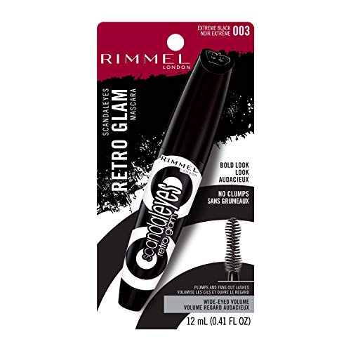Rimmel London Scandaleyes Retro Glam Mascara,Volumizing,Plumps Lashes,No Clumps,003,Grape Carded,0.4oz,(Pack of 2)