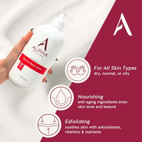 Alpha Skin Care Revitalizing Body Lotion with 12% Glycolic AHA - 23 Fl Oz