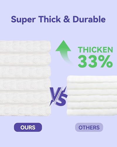 Disposable Face Towels - Soft & Thick 7.8x7.8 Inches, 80 Count, 4 Pack - Gentle Skin Care